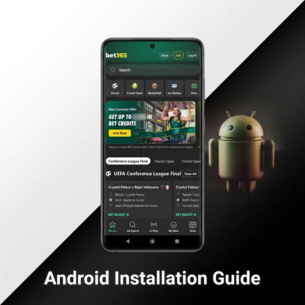 Bet365 Android APK download and installation guide showing steps to install the app from the official website